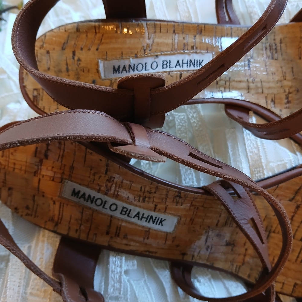Manolo Blahnik Leather Heels - Picture 5 of 10